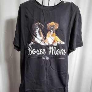 "Boxer Mom fur Life" Ladies T-Shirt, NWT